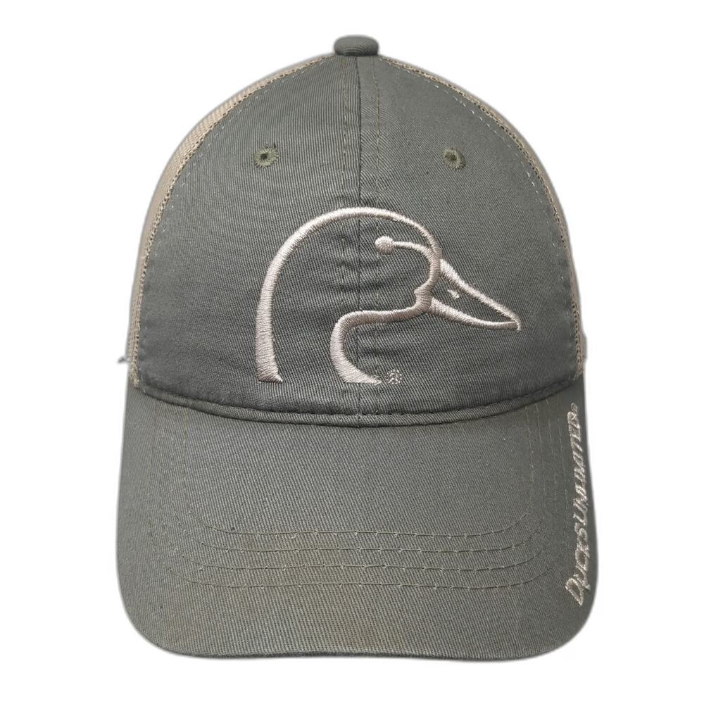 Ducks Unlimited Baseball Cap Green One Size Mesh Back Strapback Logo Hat Hunting